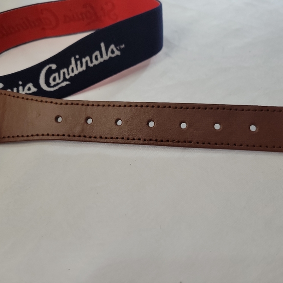 St.Louis Cardinals Blue, Logo Stretchy Belt - Picture 2 of 7